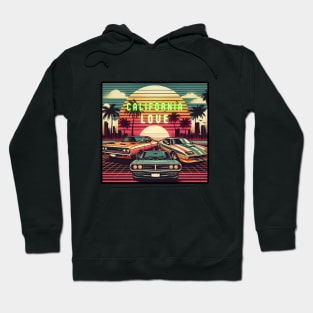 California Love: Sunset Cruisin', where Muscle Cars meet Palm Trees! Hoodie